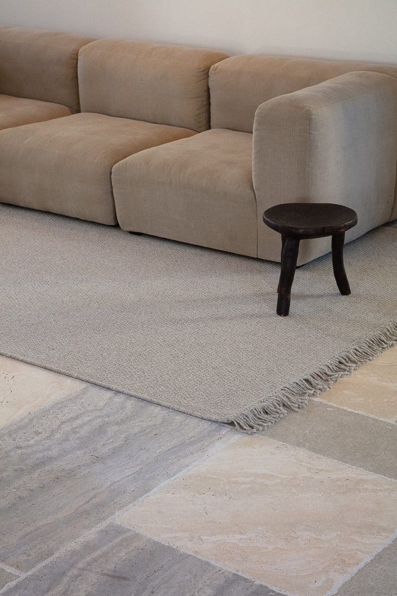 Woollen Basket Weave Marle Grey - NODI HANDMADE RUGS